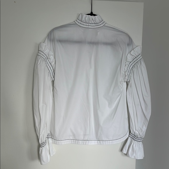 Jonathan Simkhai White Ruffled Top - Picture 2 of 4